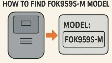how to find fok959s-m model
