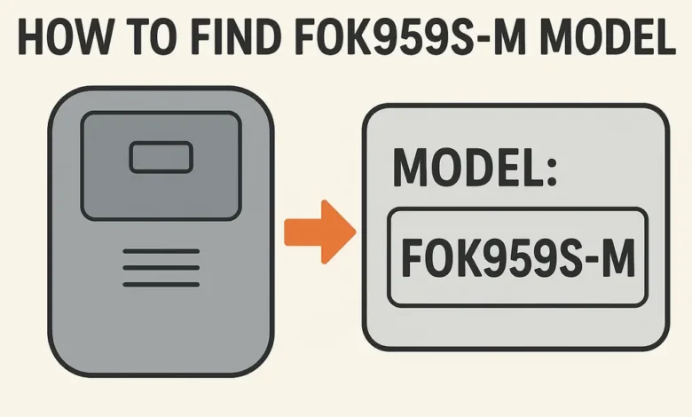 how to find fok959s-m model