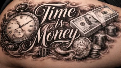 time is money tattoo